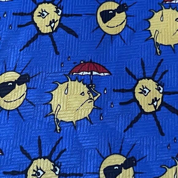 Vintage Marco Polo Italian Style Blue Gold Men’s Neck Tie - Picture 9 of 9